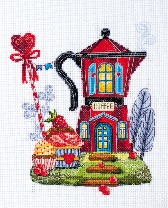 Cross-stitch kit Coffee house AH-149