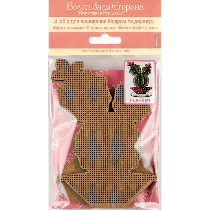 Bead embroidery kit on wood FLK-191