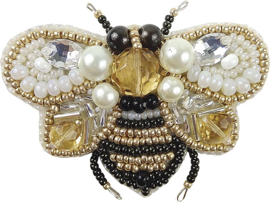BP-221 Beadwork kit for creating brooch Crystal Art "Bee"