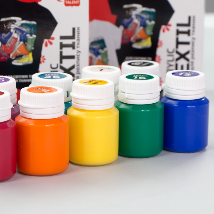 STYLE Textile Acrylic Paint Set. 9 colors (20ml) by Rosa Talent