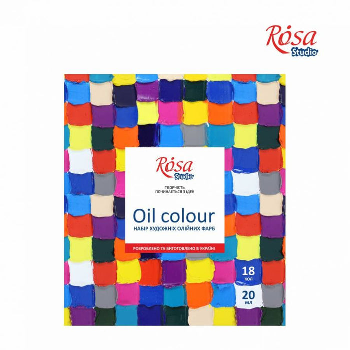 Oil Paint Set 18 colors (20ml each) by Rosa Studio