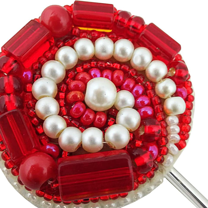 BP-231C Beadwork kit for creating brooch Crystal Art "Lollipop"