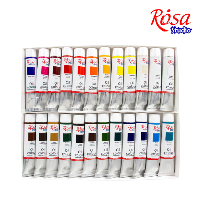 Oil Paint Set 24 colors (20ml each) by Rosa Studio