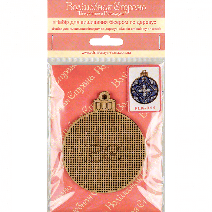 Bead embroidery kit on wood FLK-311