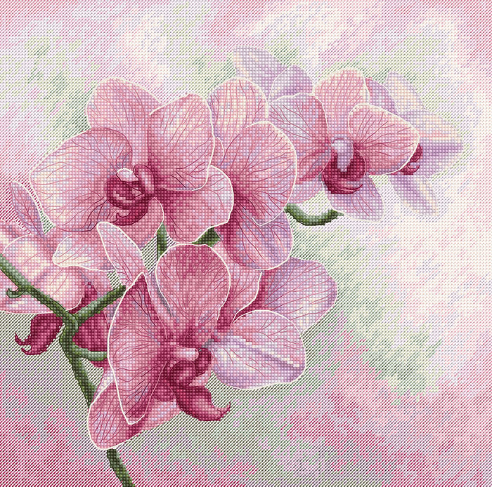 Graceful Orchids B7009L Counted Cross-Stitch Kit