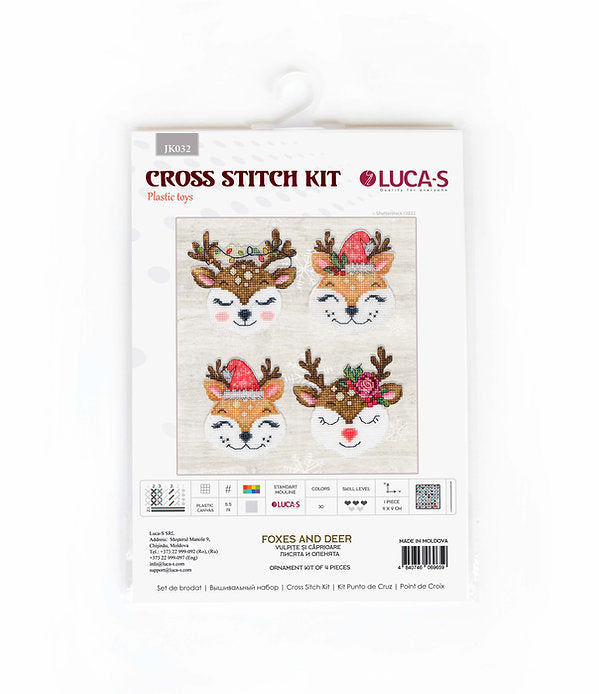 Foxes and Deer JK032L Counted Cross-Stitch Kit