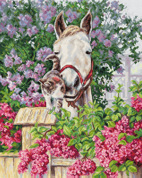 Gentle Affection B7012L Counted Cross-Stitch Kit