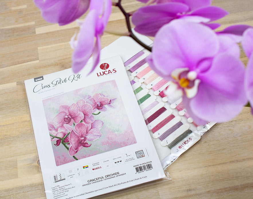 Graceful Orchids B7009L Counted Cross-Stitch Kit