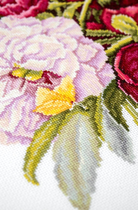 Bouquet with peonies B2354L Counted Cross-Stitch Kit