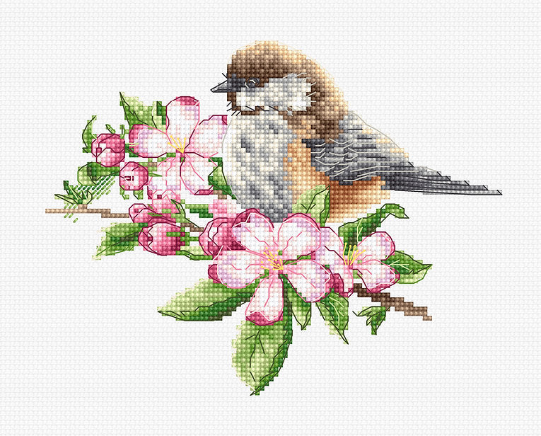 The tit on the branch B1194L Counted Cross-Stitch Kit