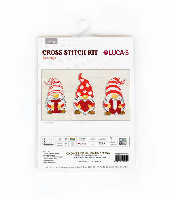 Gnomes of Valentine's Day JK031L Counted Cross-Stitch Kit