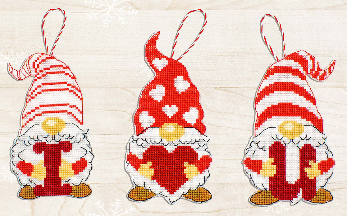 Gnomes of Valentine's Day JK031L Counted Cross-Stitch Kit
