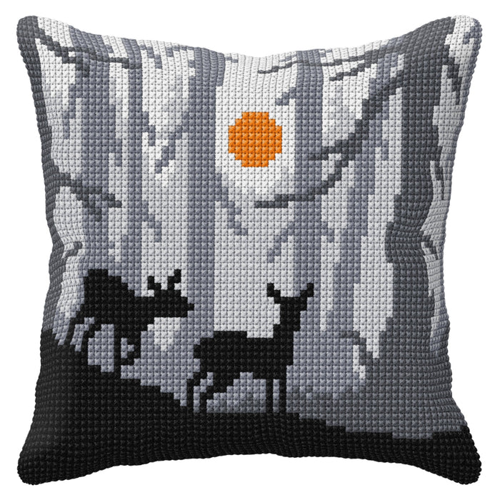Cushion cross stitch kit  "Forest at night" 99005