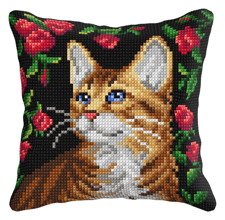 Cushion cross stitch kit  "Cat" 99035