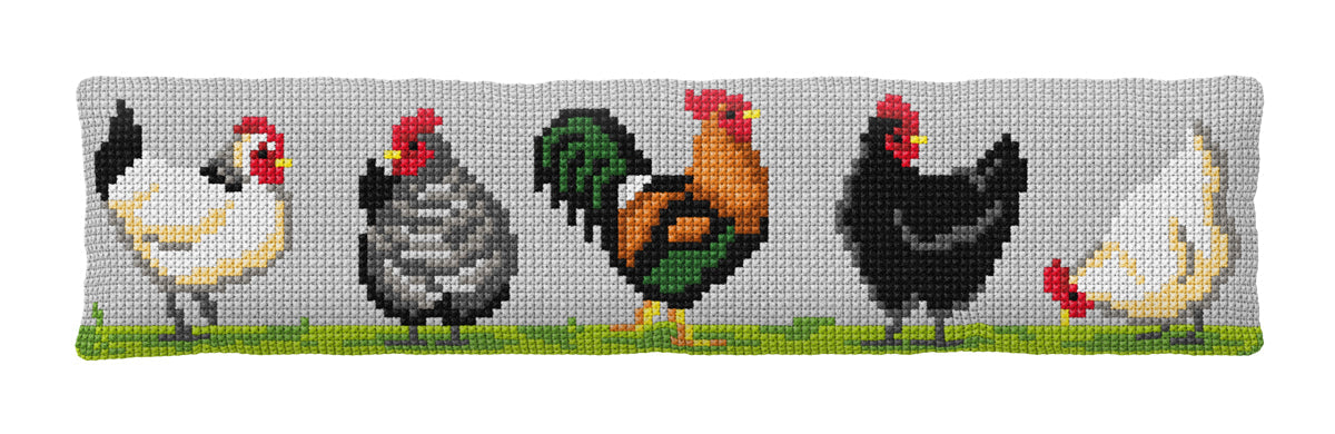 Cushion cross stitch kit Poultry 99075