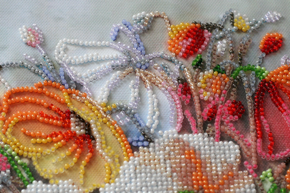 Bead Embroidery Kit - Delicate flowers AB-805