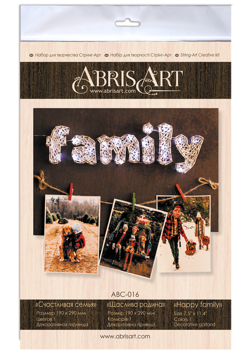 Creative Kit/String Art Happy family ABC-016