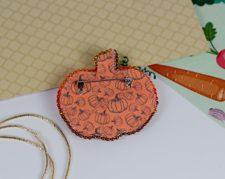 Bead Embroidery Decoration Kit  - Golden pumpkin AD-234
