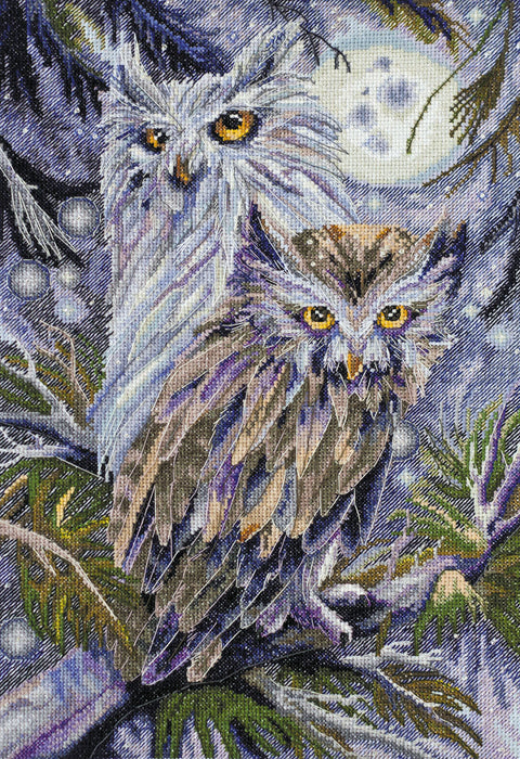 Cross-stitch kit Owls AH-032