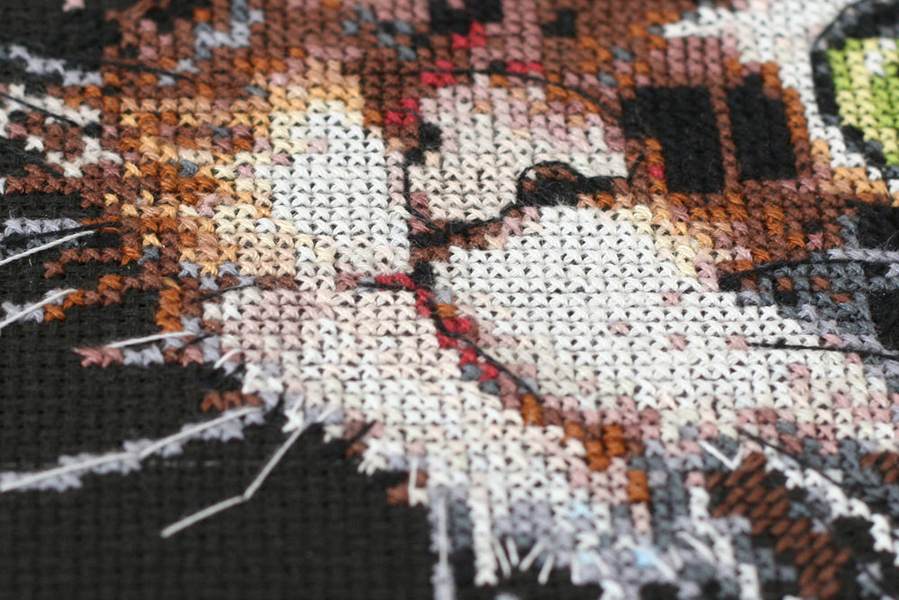 Cross-stitch kit Fluffy kitten AH-062