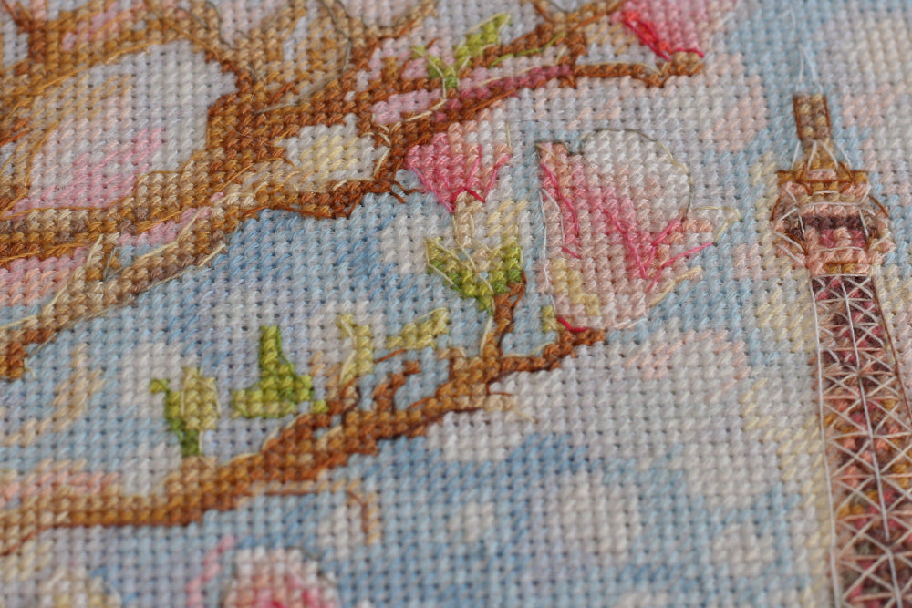 Cross-stitch kit Morning in Paris AH-075