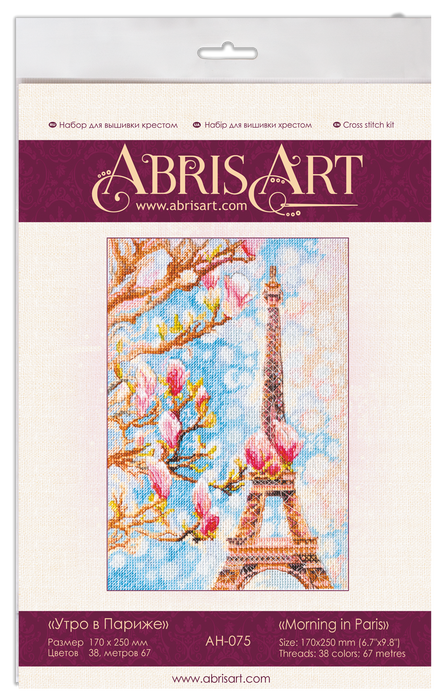 Cross-stitch kit Morning in Paris AH-075