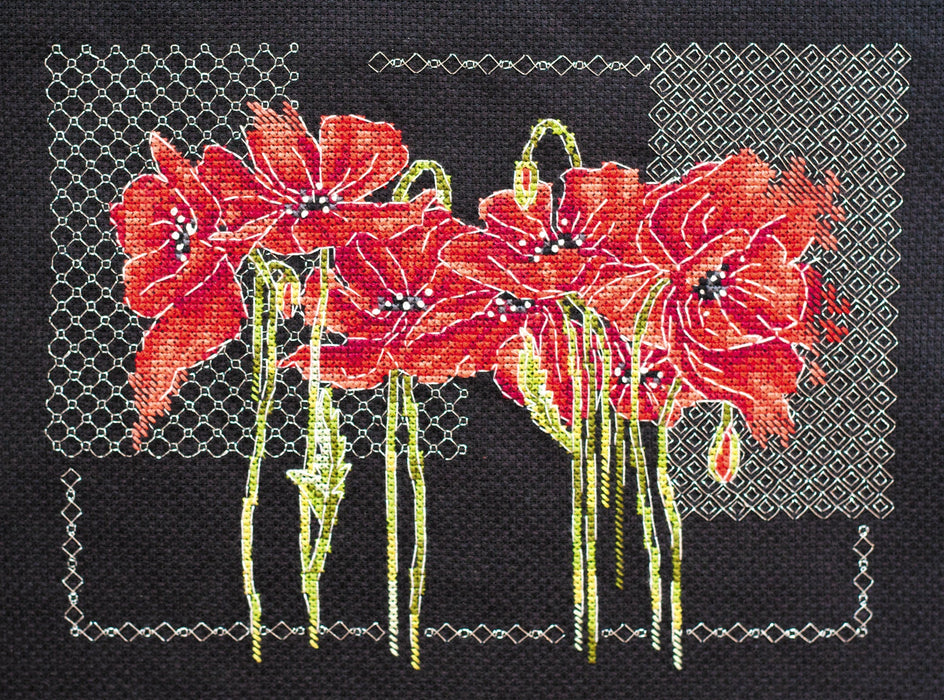 Cross-stitch kit Poppies AH-138