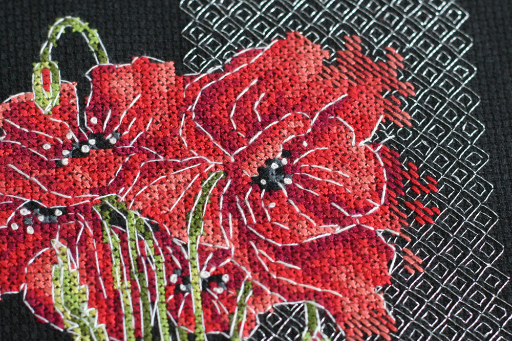 Cross-stitch kit Poppies AH-138