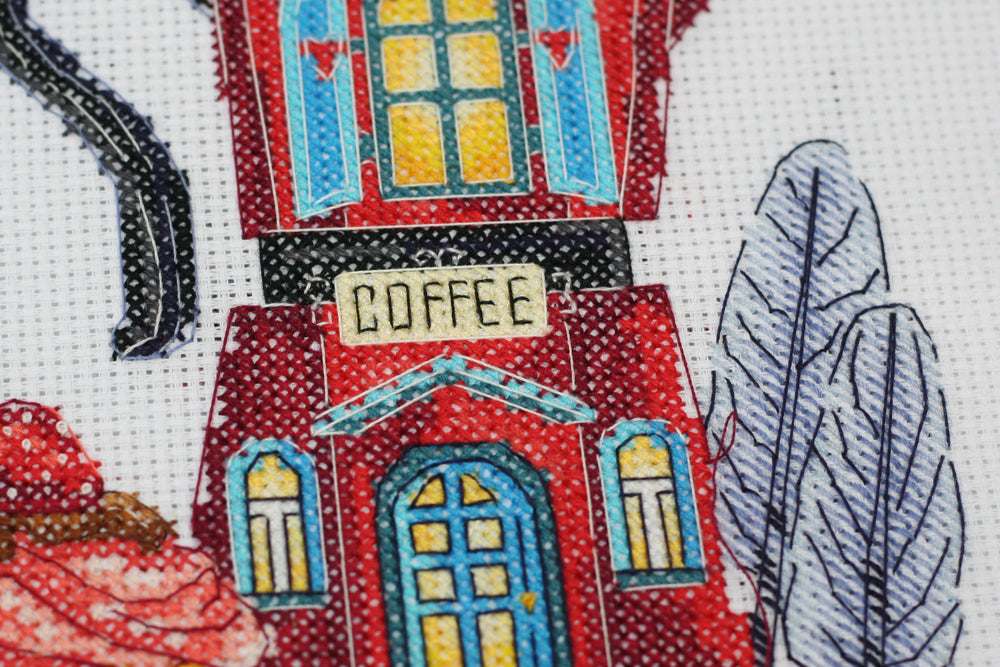 Cross-stitch kit Coffee house AH-149