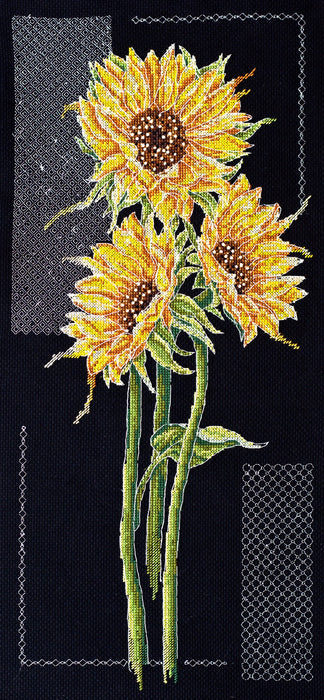 Cross-stitch kit Bright sunflowers AH-159