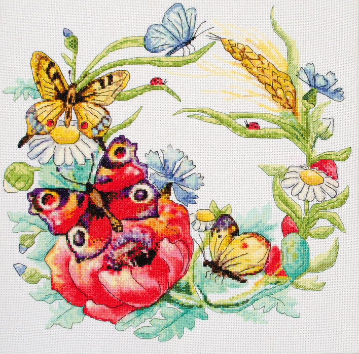 Counted Cross-stitch kit - Summer wreath AH-169