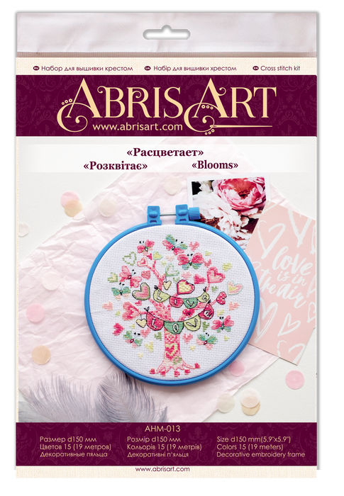 Cross-stitch kit Blooms AHM-013