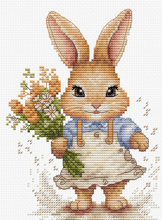The Happy Bunny B1410L Counted Cross-Stitch Kit