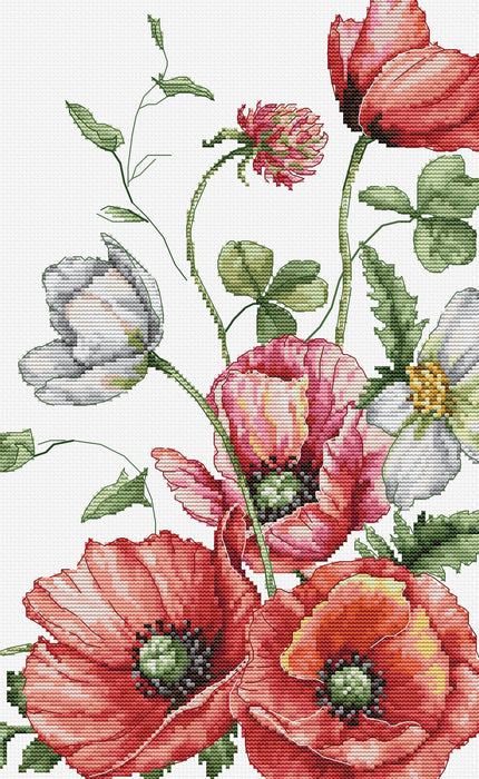 The Field Poppies B7020L Counted Cross-Stitch Kit