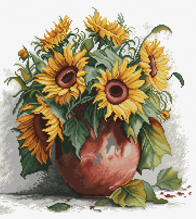 The Sunflowers B7021L Counted Cross-Stitch Kit