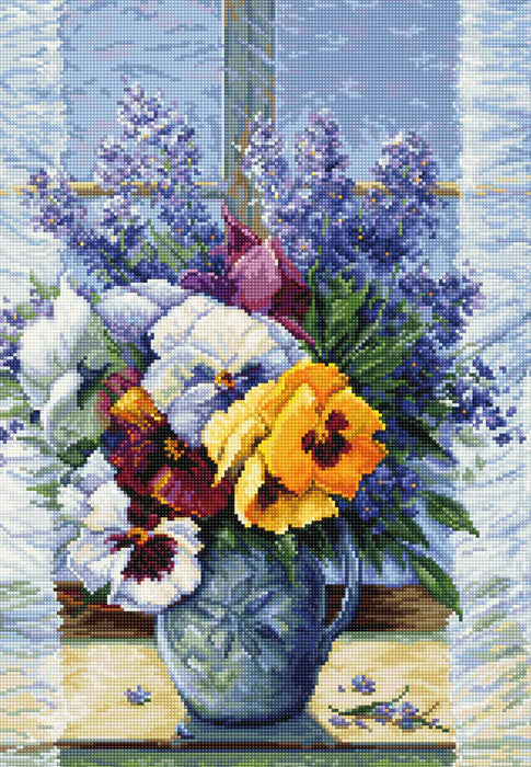 Bouquet with Pansie B7030L Counted Cross-Stitch Kit