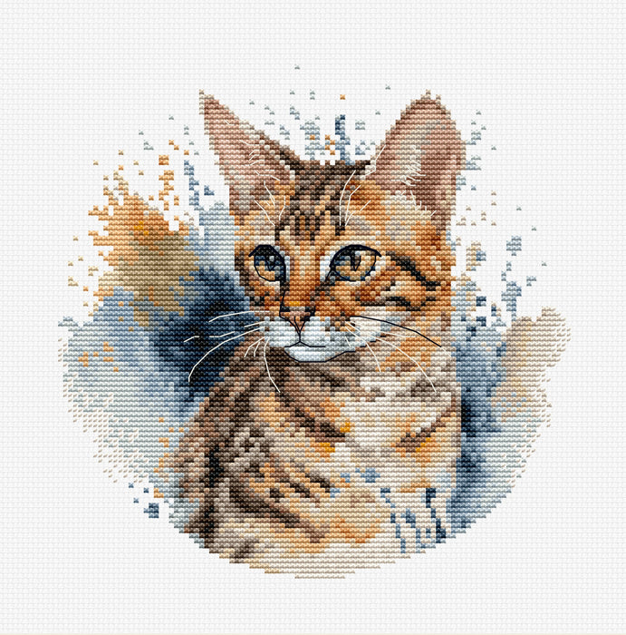 The Bengal Cat BC210l Counted Cross-Stitch Kit - Wizardi