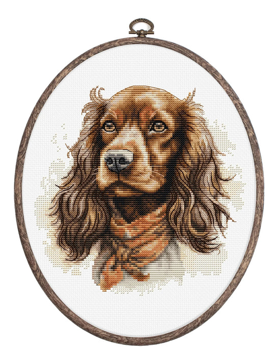 The Cocker Spaniel BC223L Counted Cross-Stitch Kit