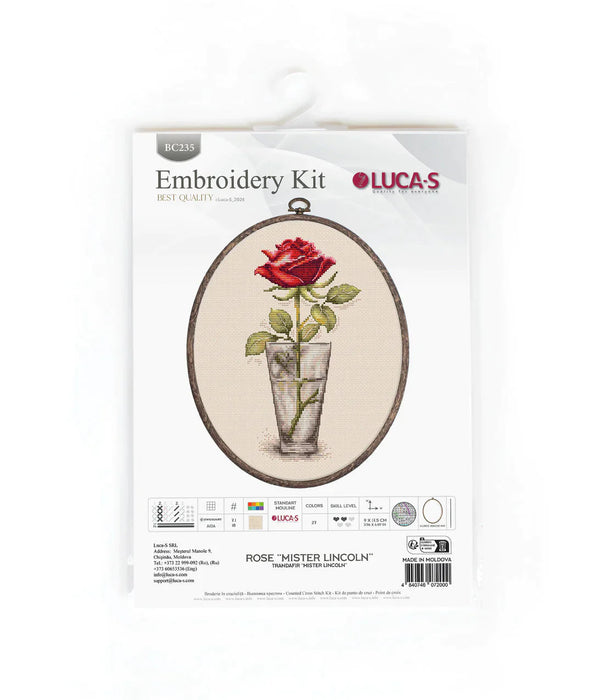Rose Mister Lincoln BC235L Counted Cross-Stitch Kit