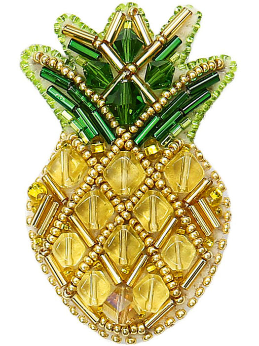 BP-230C Beadwork kit for creating brooch Crystal Art "Pineapple"