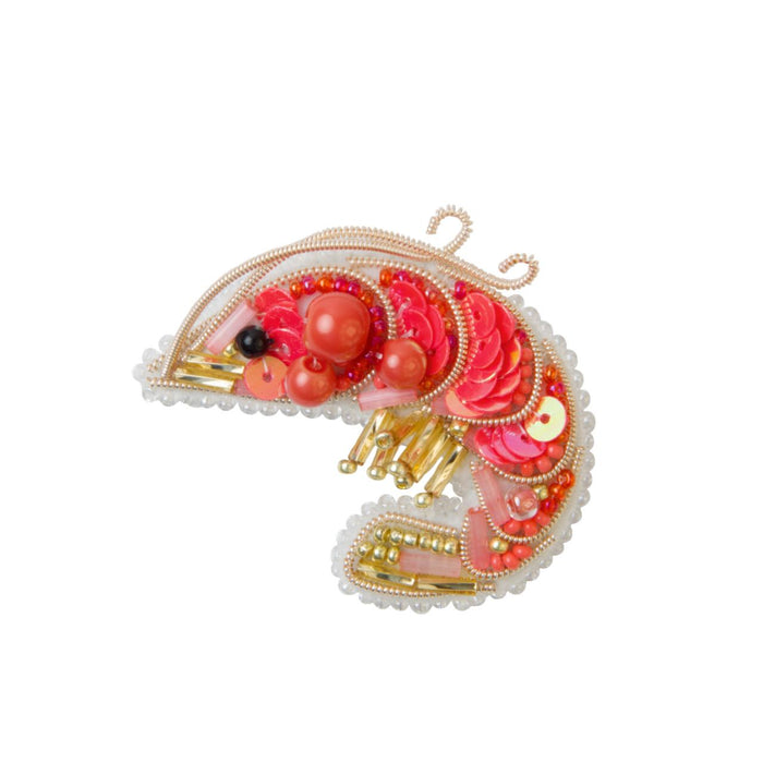 BP-290C Beadwork kit for creating brooch Crystal Art "Shrimp"