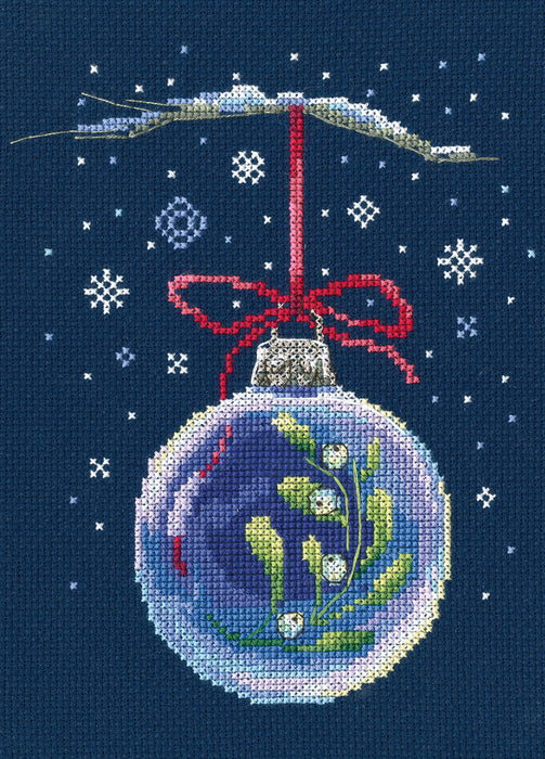 Ball with a sprig of mistletoe C290 Counted Cross Stitch Kit