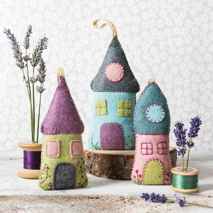 Lavender Houses from Felt Craft Kit BRHOU3L