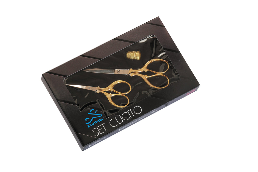 Sewing Set Gold Handles E95160003D  40713