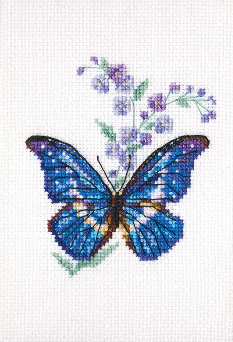 Polemonium and butterfly EH364 Counted Cross Stitch Kit