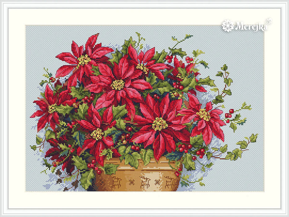 Poinsettia K-132 Counted Cross-Stitch Kit