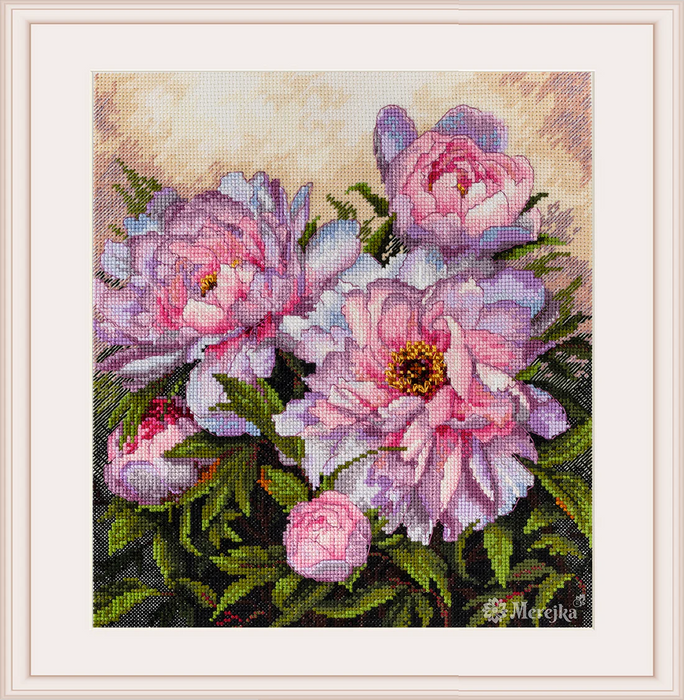 Tender Peonies K-177 Counted Cross-Stitch Kit