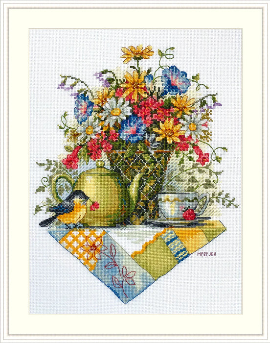 Wildflower Tea K-198 Counted Cross-Stitch Kit