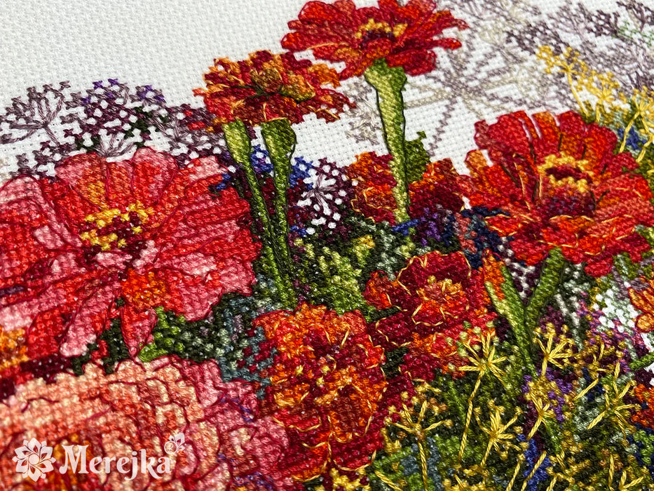 Zinnia and Dill K-210A Counted Cross-Stitch Kit