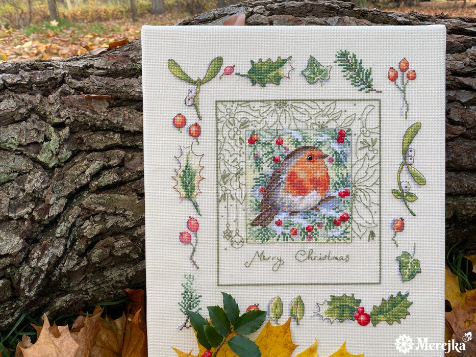 The Christmas Robin K-224 Counted Cross-Stitch Kit
